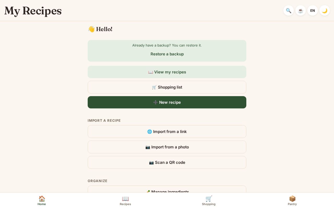 Preview of Mes Recettes Mobile