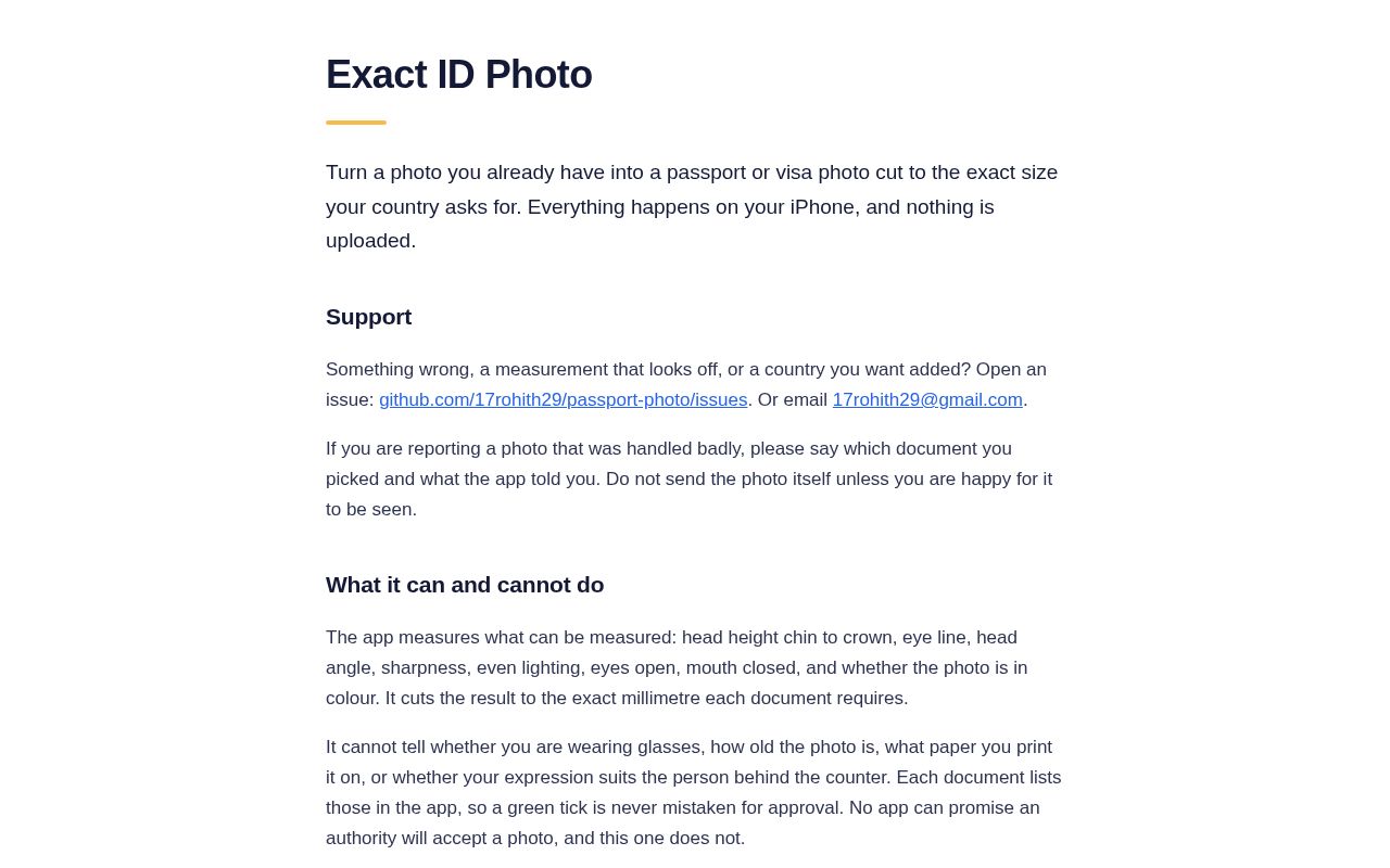 Preview of Passport Photo