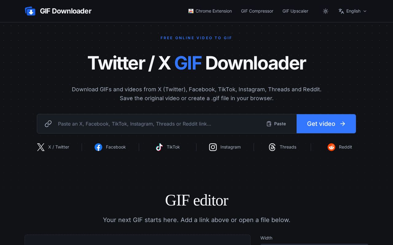 Preview of Twitter & X GIF Downloader