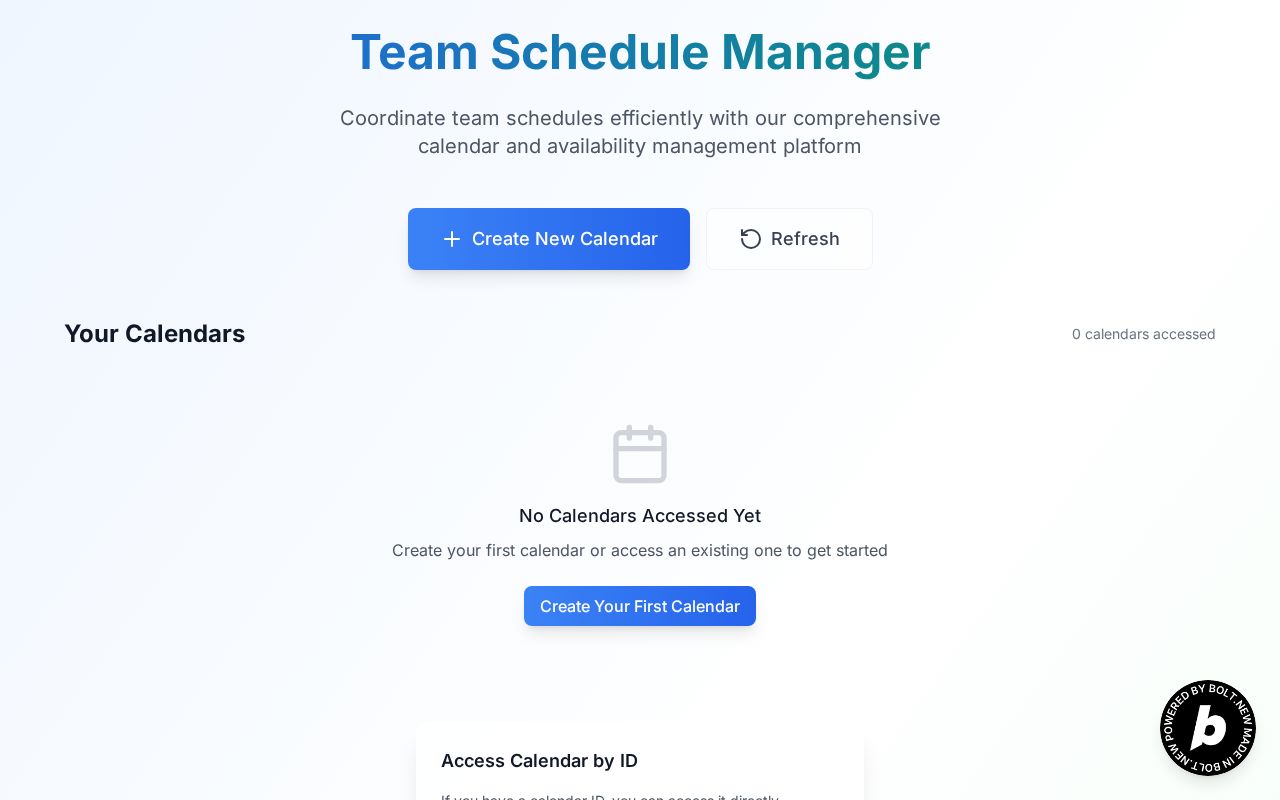 Preview of Team Schedule Manager