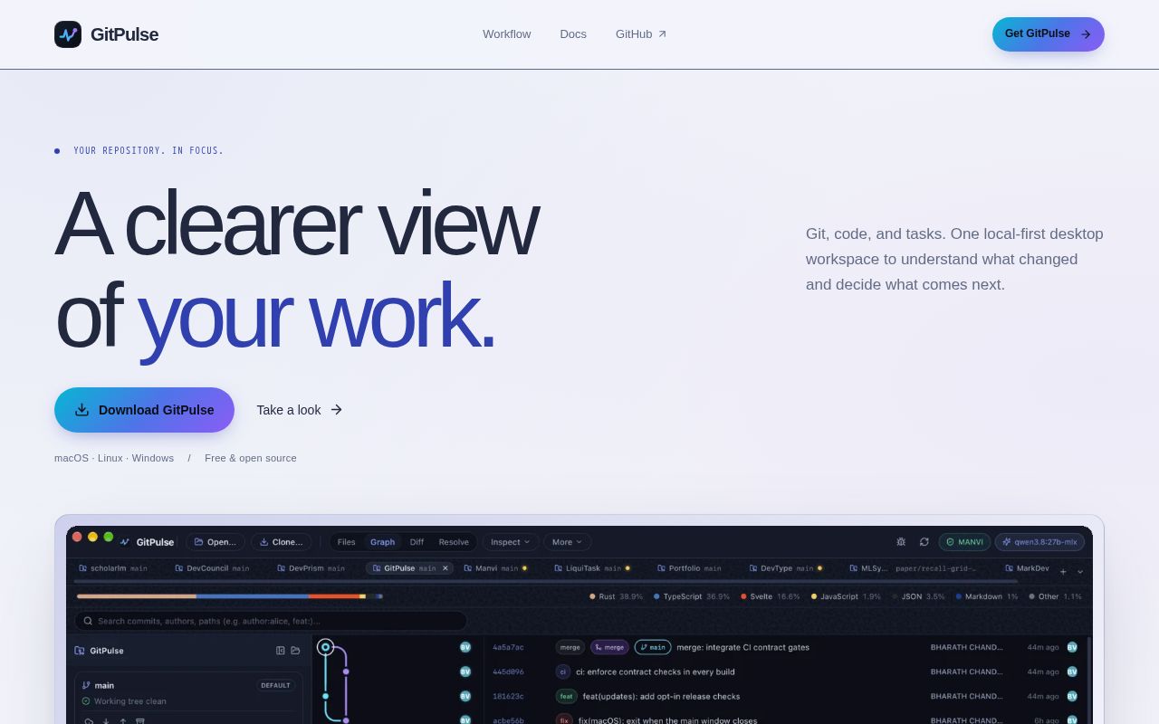 Preview of GitPulse