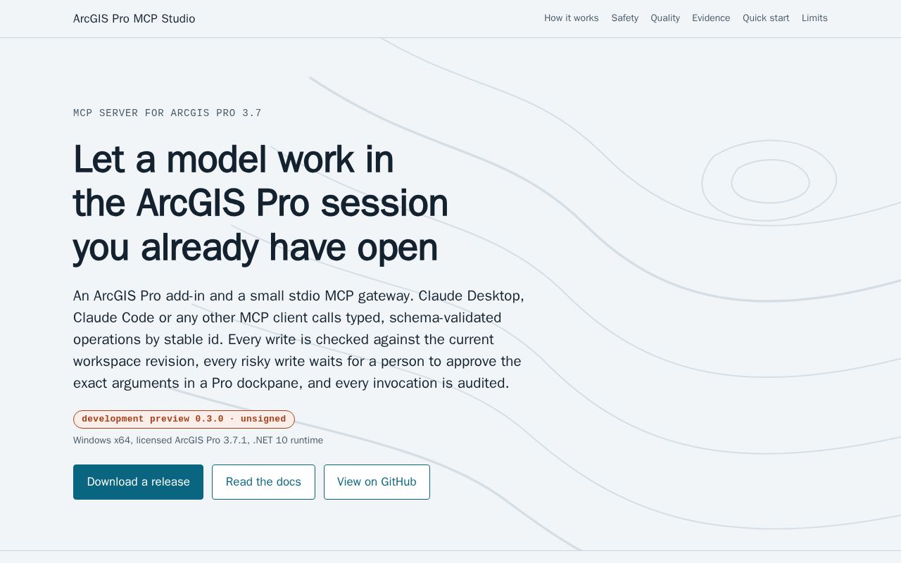 Preview of ArcGIS Pro MCP Studio