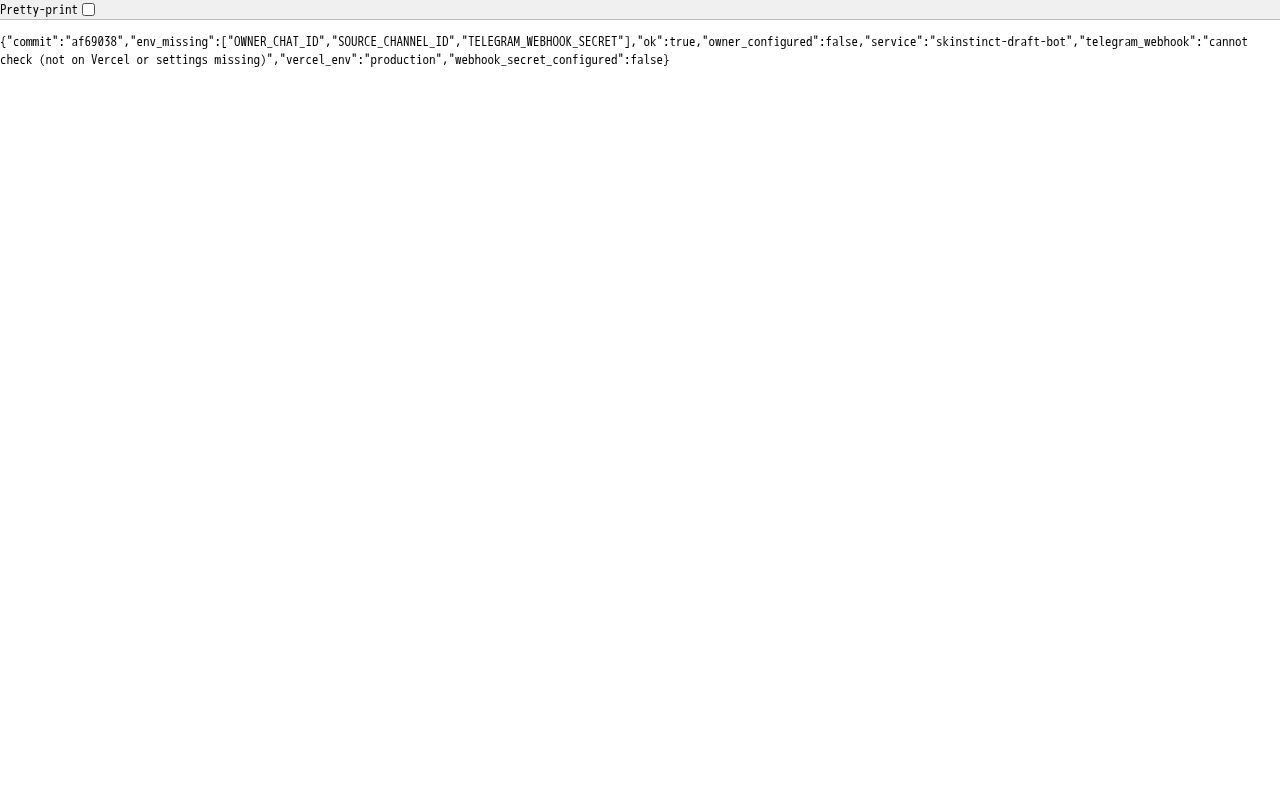 Preview of Skinstinct Draft Bot