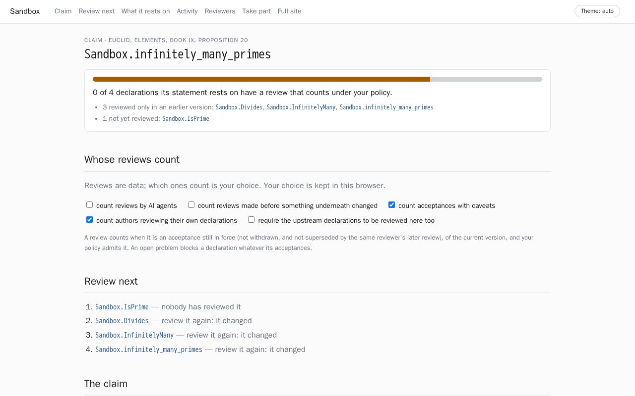 Preview of Review Sandbox
