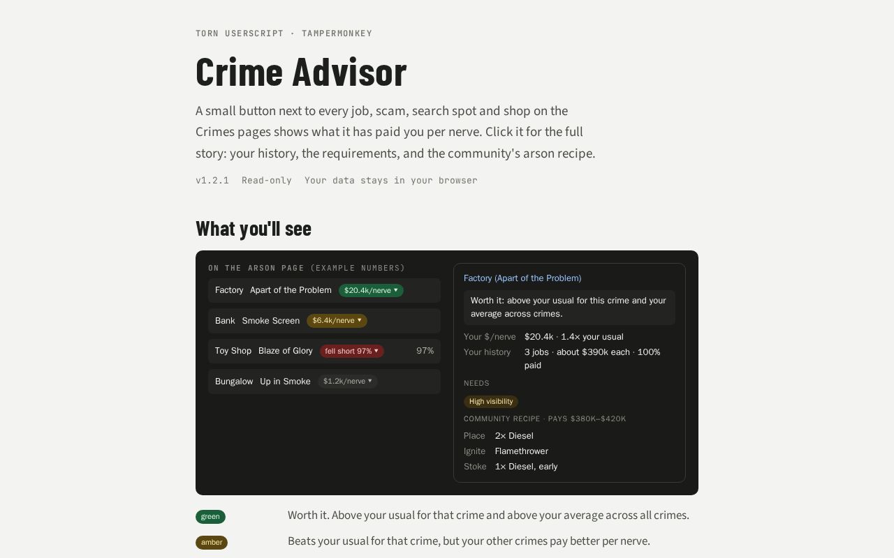 Preview of Crime Advisor