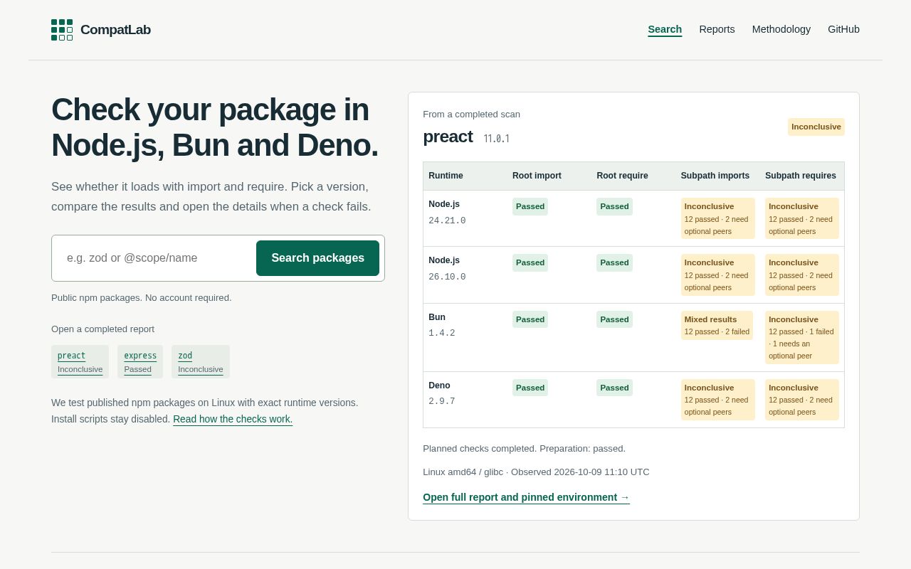 Preview of CompatLab