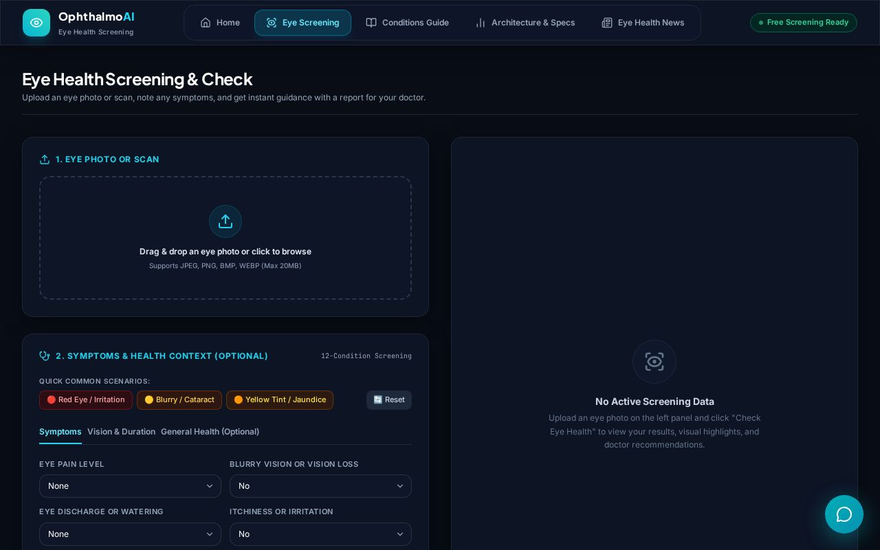 Preview of OphthalmoAI Demo