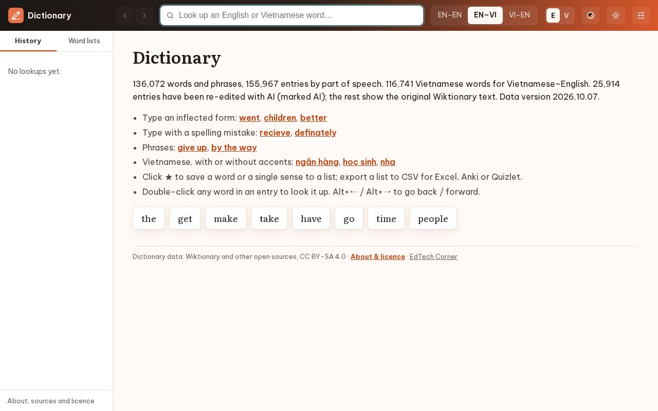 Preview of Dictionary