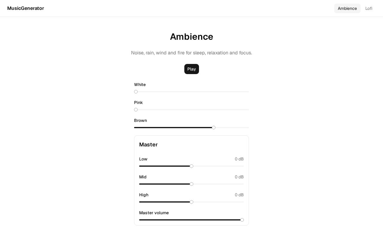 Preview of MusicGenerator