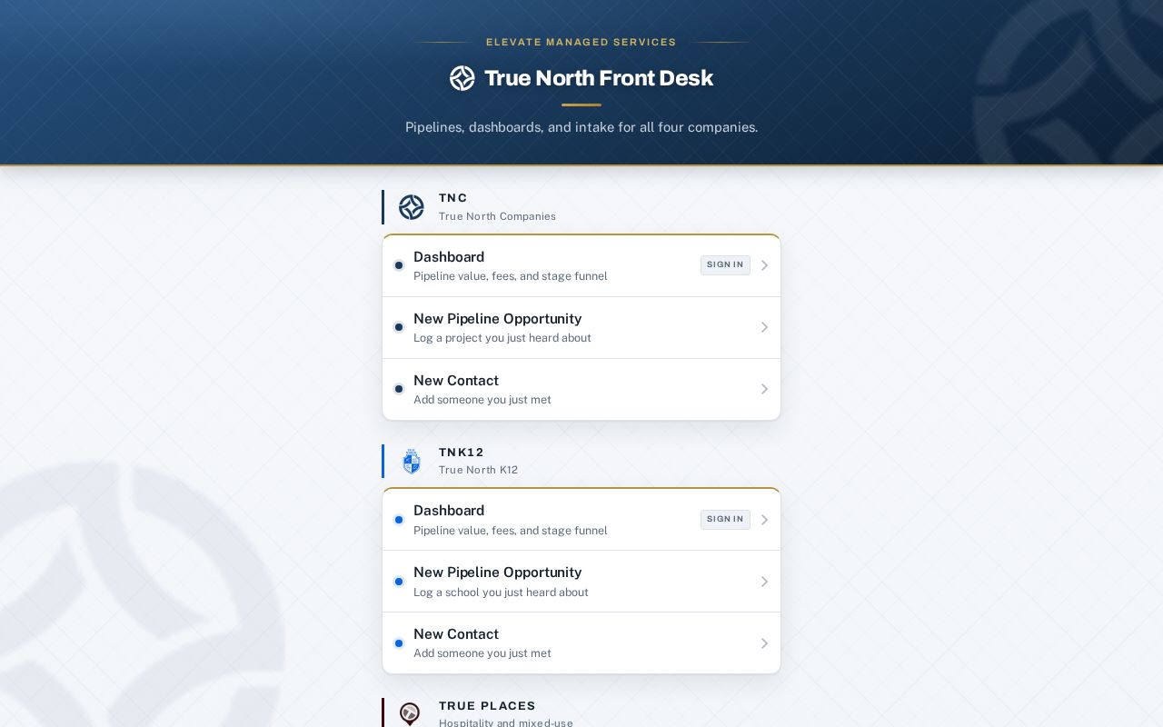 Preview of True North Front Desk