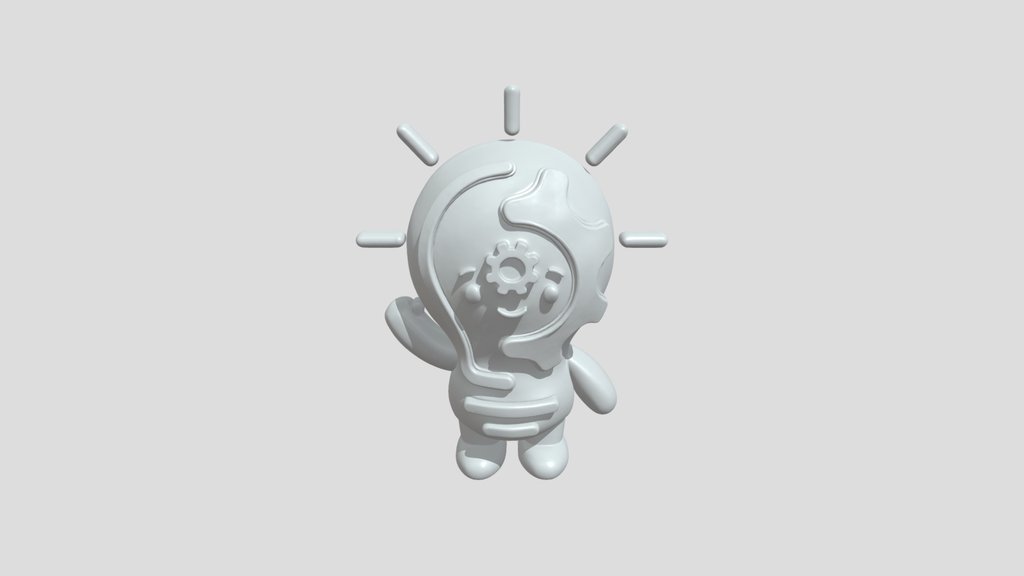 Preview of Light bulb shaped mascot figure
