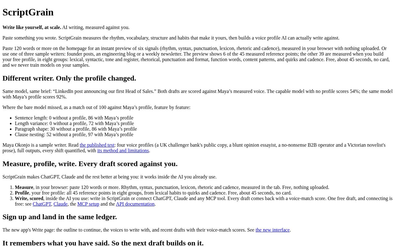 Preview of Scriptgrain Mcp