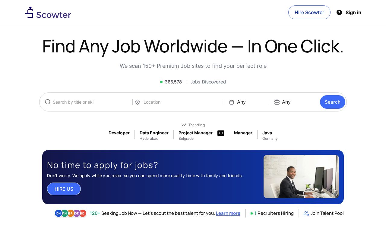 Preview of Discover Jobs from 150+ Sites