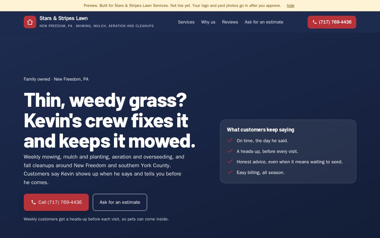 Preview of Stars Stripes Lawn Services Preview