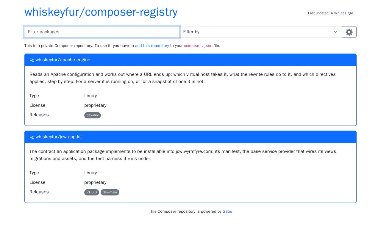 Preview of Composer Registry