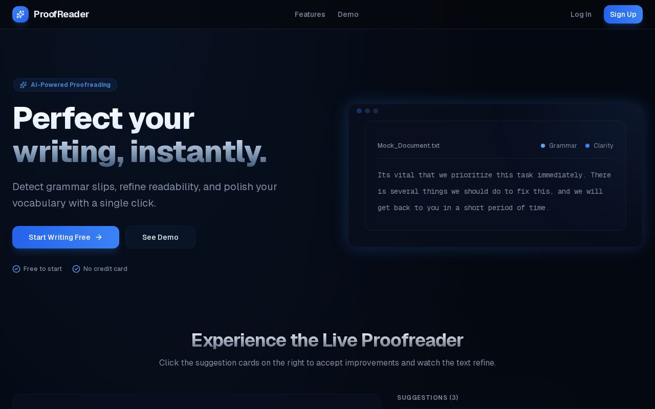 Preview of ProofReader