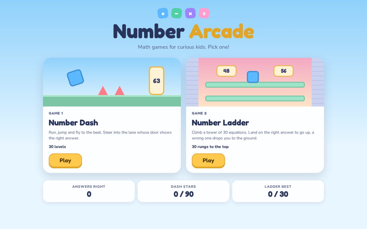 Preview of Number Dash