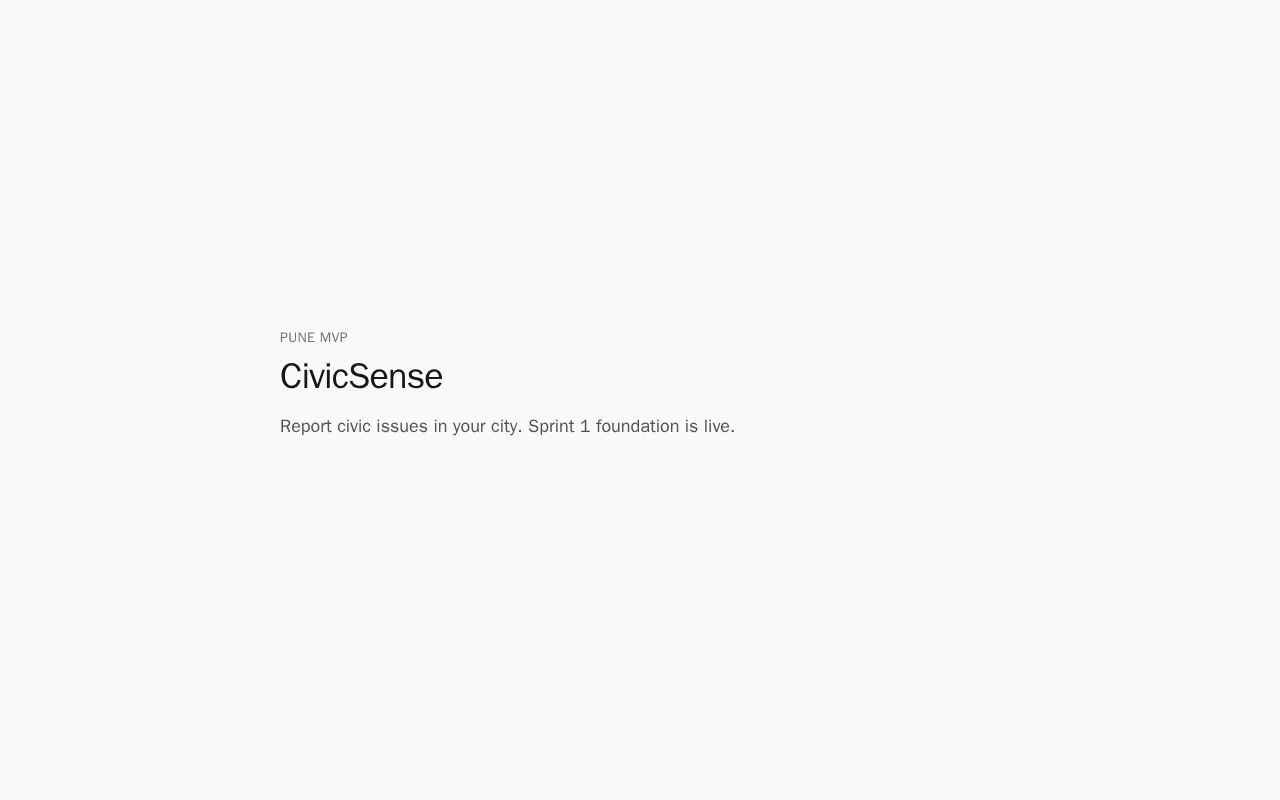 Preview of Civicsense Platform