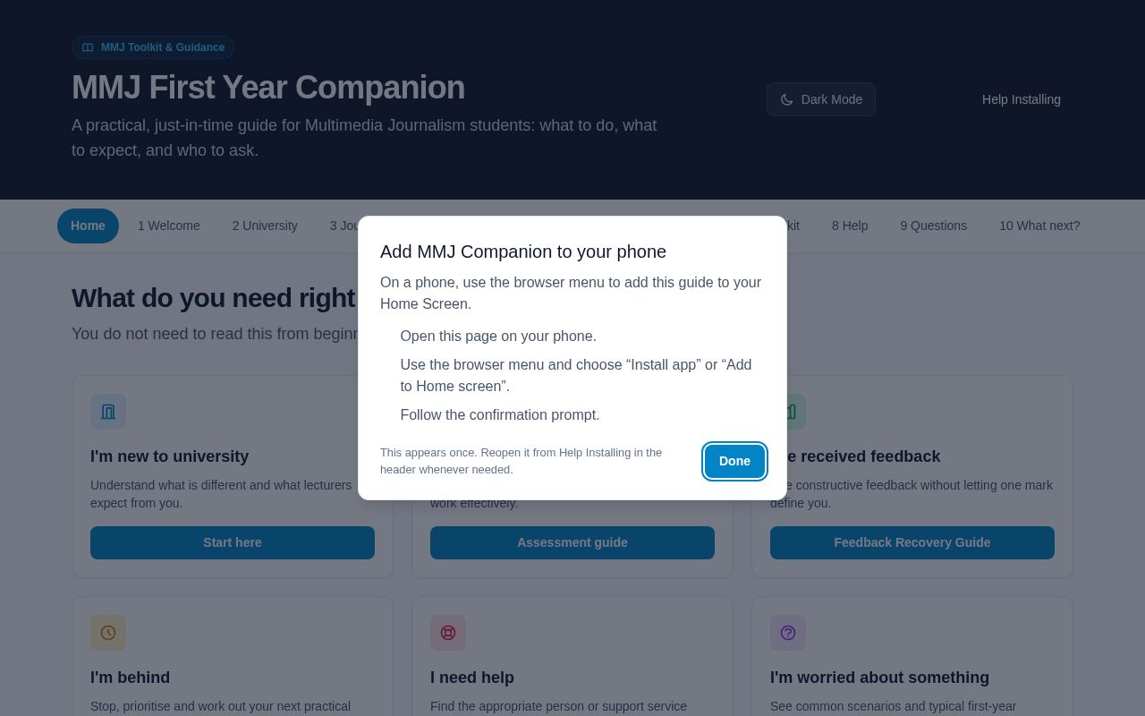 Preview of MMJ First Year Companion