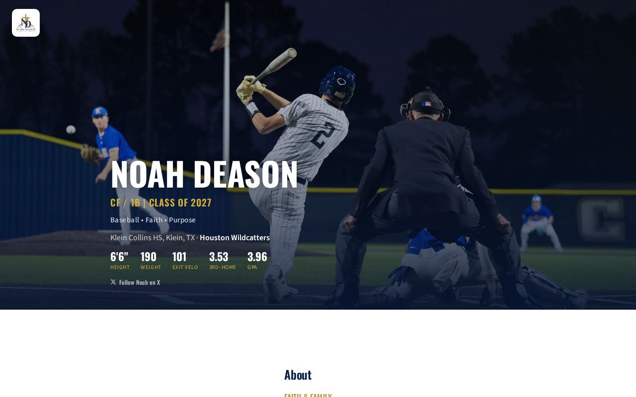Preview of Noah Deason Profile