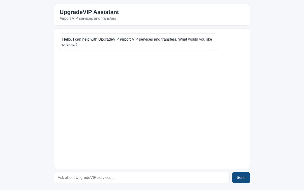 Preview of Upgrade Vip Chatbot