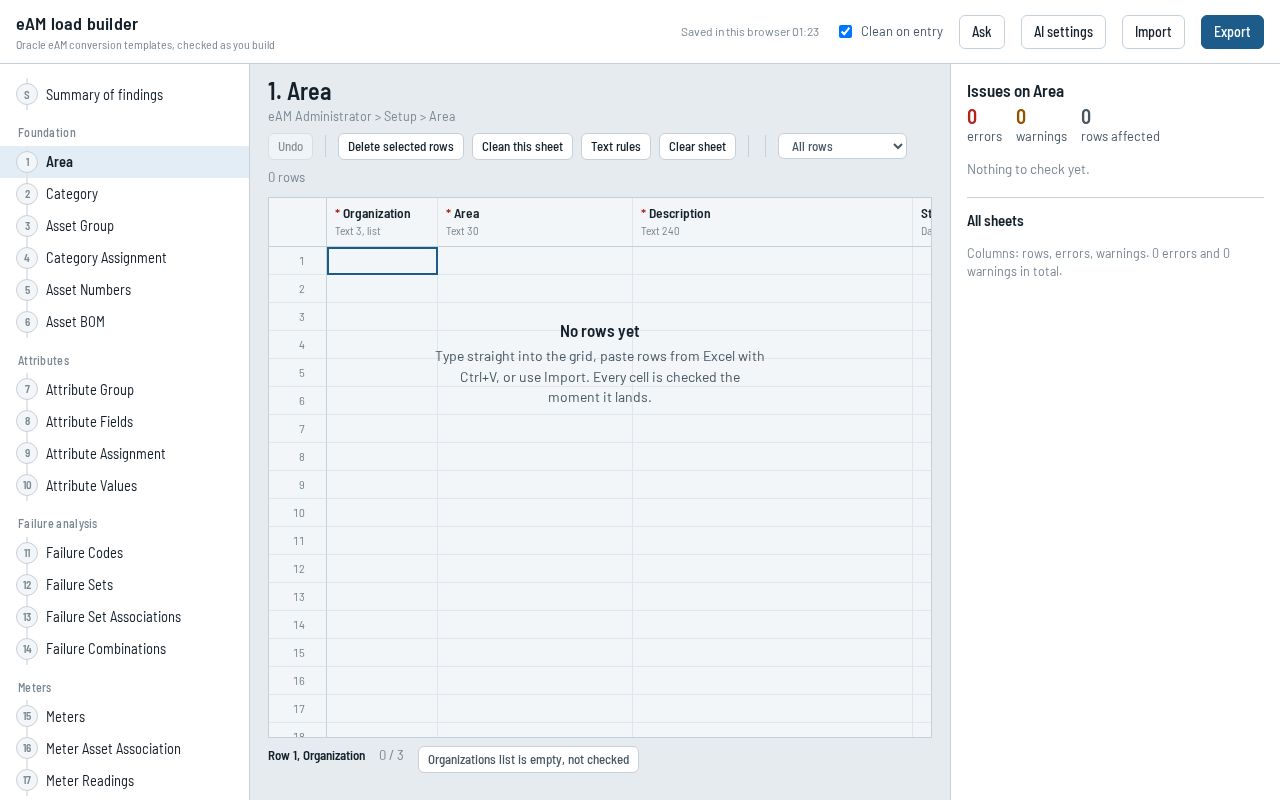 Preview of Eam Load Builder