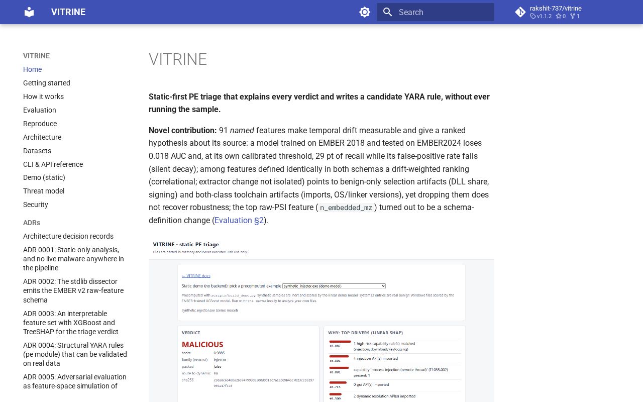 Preview of Vitrine Malware Triage