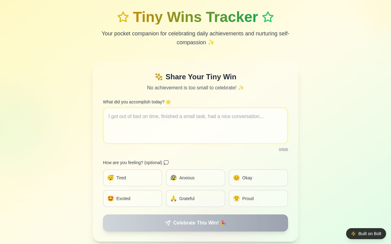 Preview of Tiny Wins Tracker