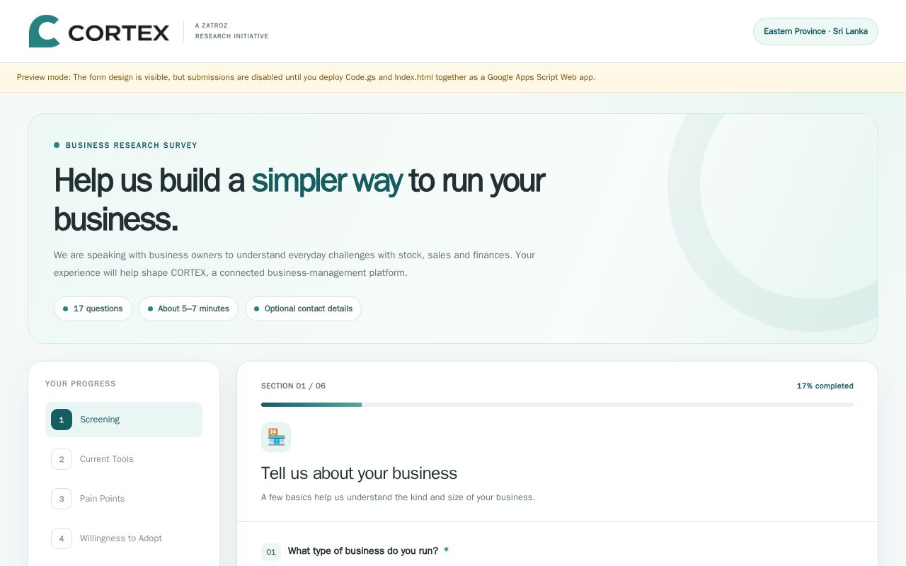 Preview of CortexSurveyData