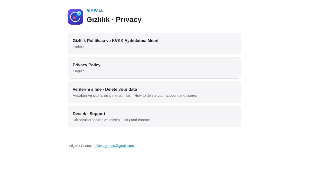 Preview of Rimfall Privacy