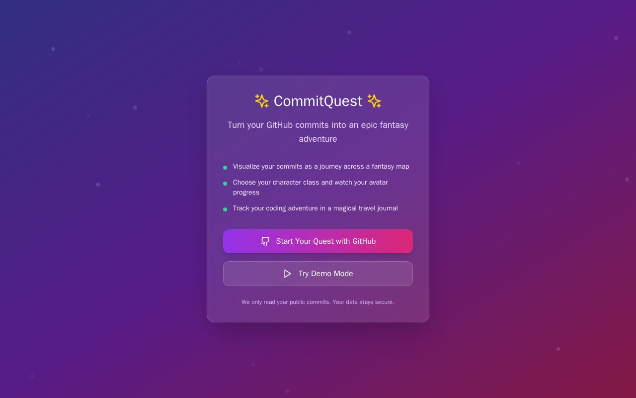 Preview of Commit Quest