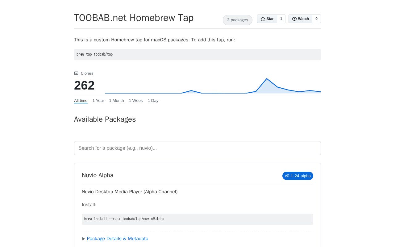 Preview of Homebrew Tap