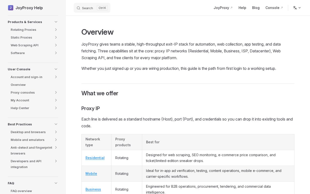 Preview of Joyproxy Docs