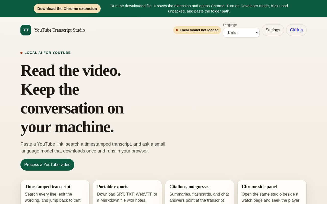 Preview of YouTubeTranscriptStudio