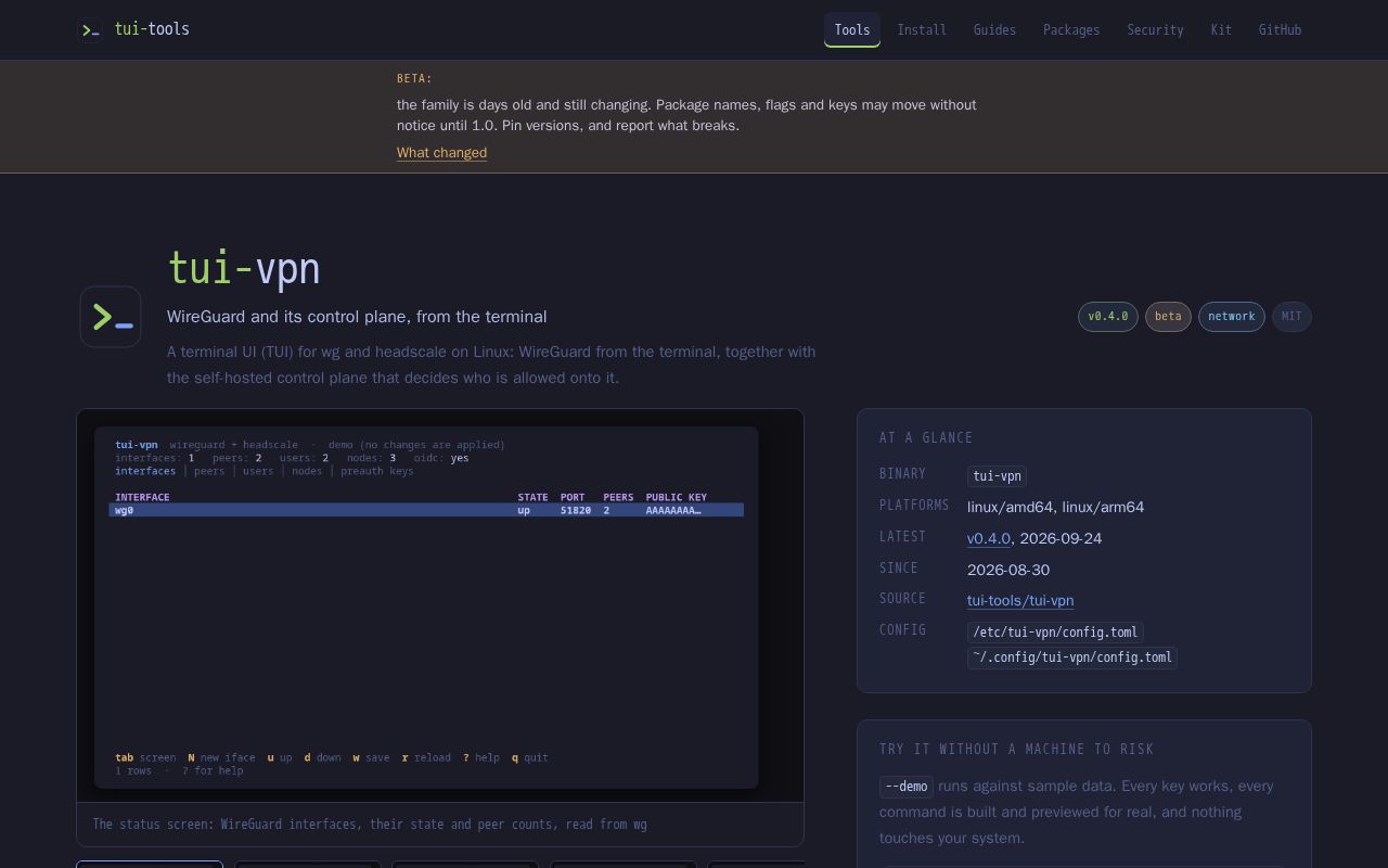 Preview of Redirecting to: /tools/tui-wireguard/