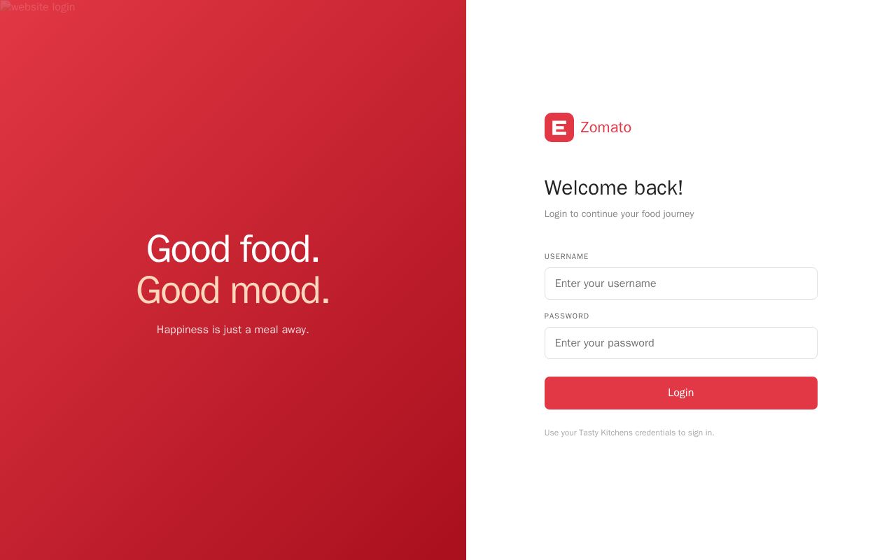 Preview of Zomato Clone