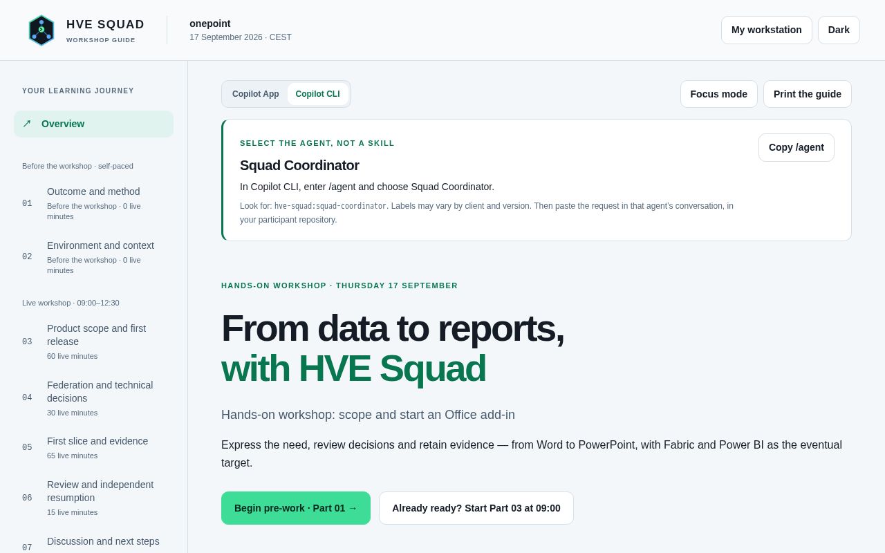 Preview of Onepoint Hve Squad Workshop