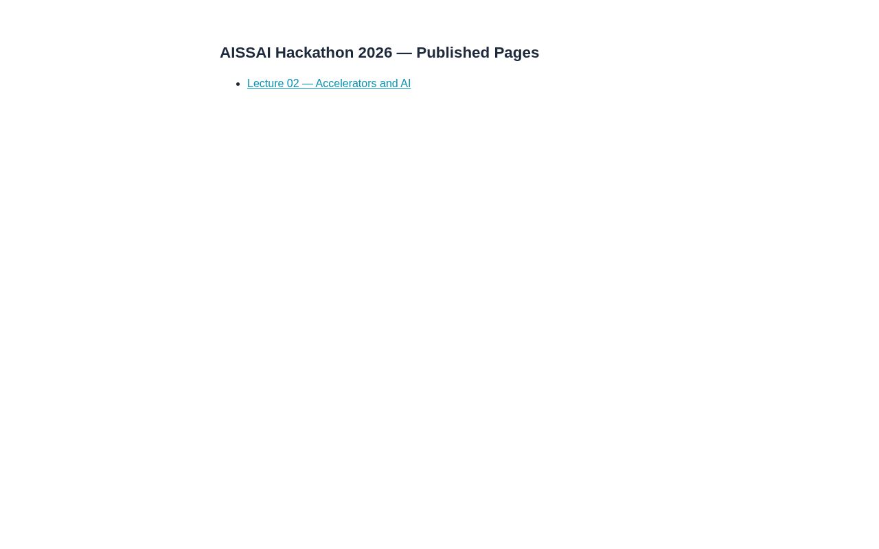 Preview of AISSAI Hackathon 2026