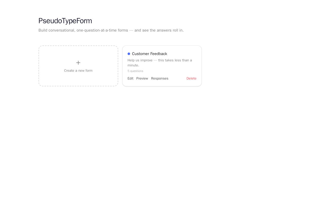 Preview of PseudoTypeForm