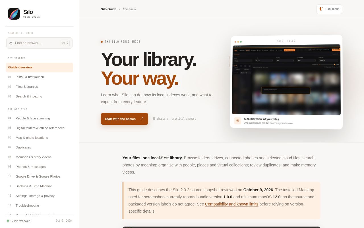 Preview of Silo User Guide