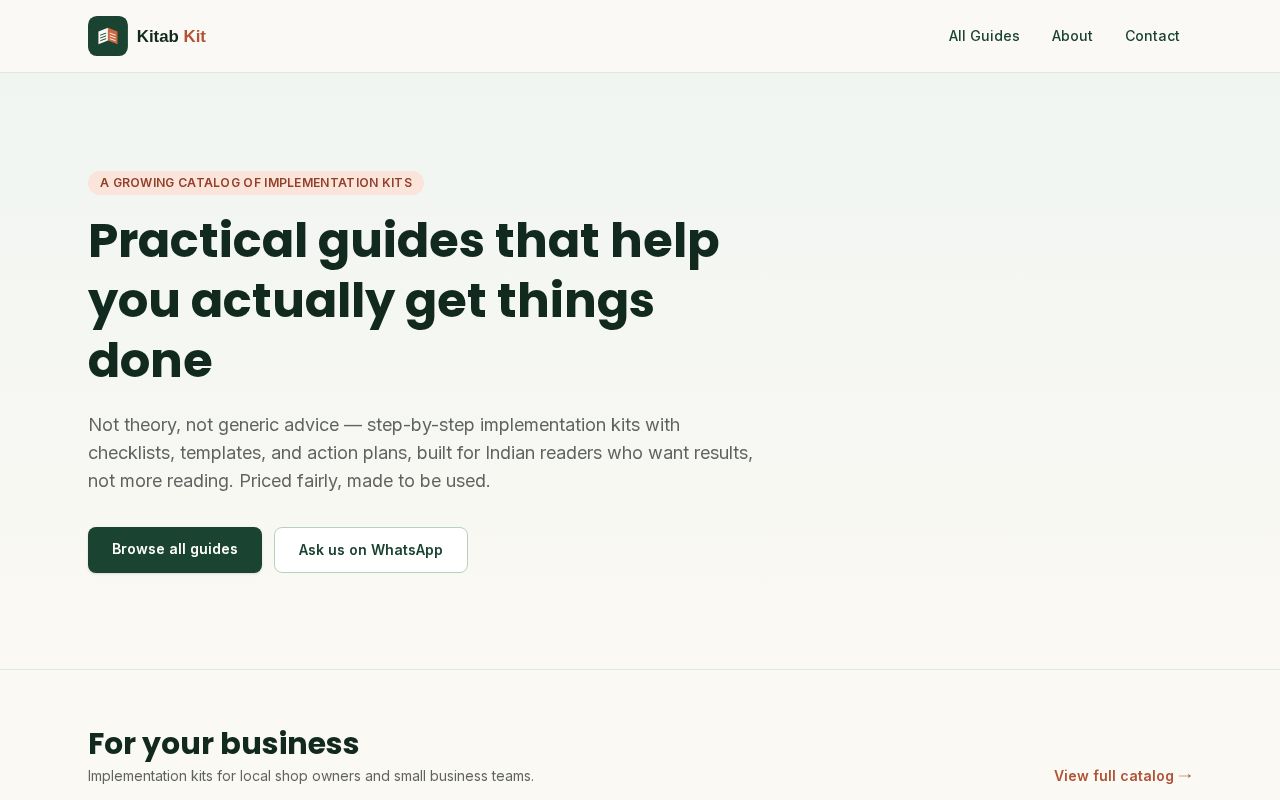 Preview of Multi-ebook catalog and sales site built with Next.js