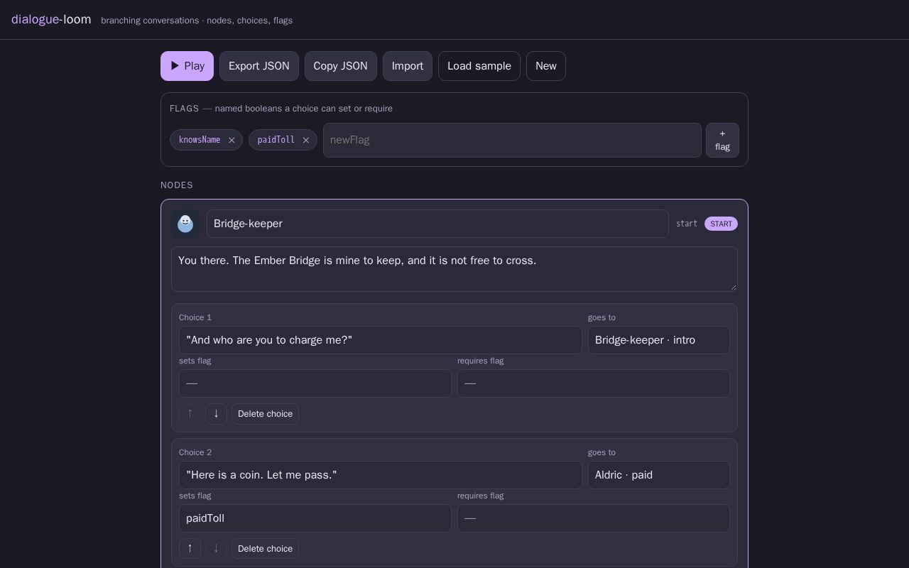 Preview of Dialogue Loom
