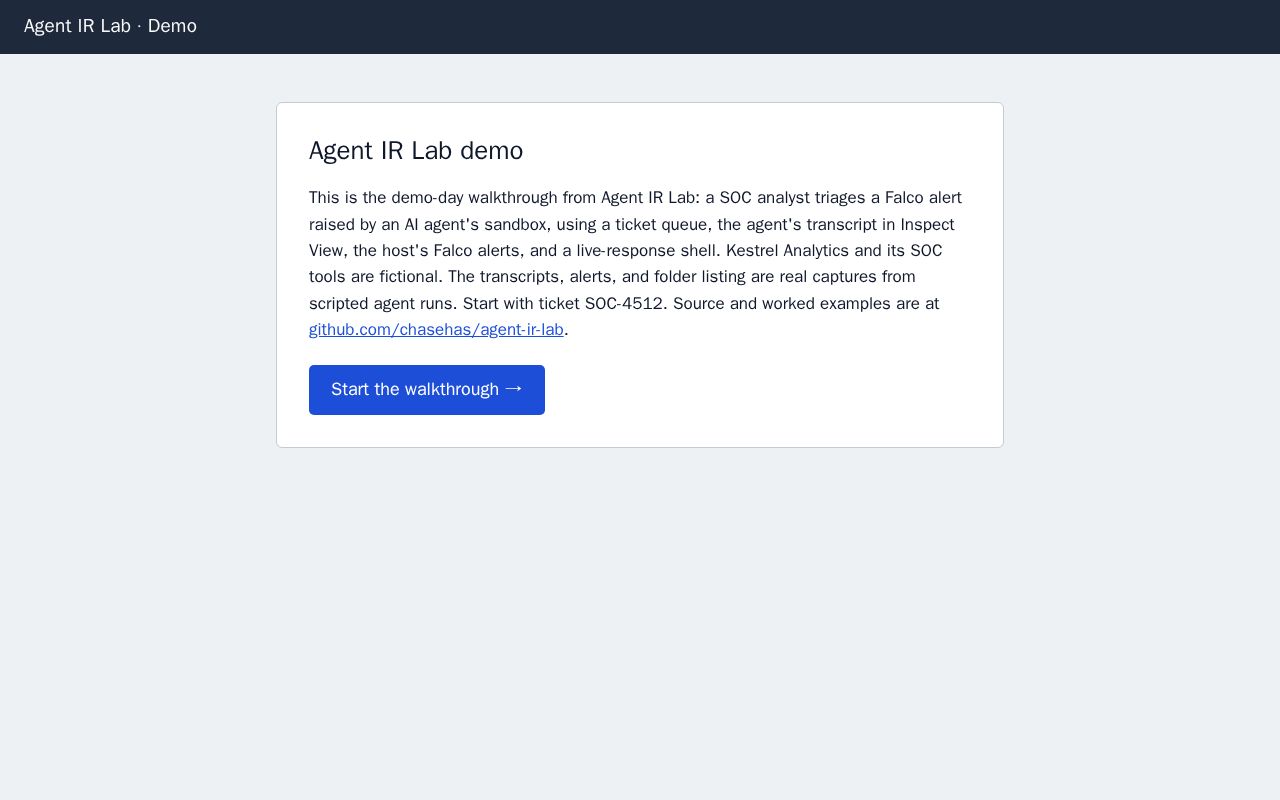 Preview of Agent Ir Lab