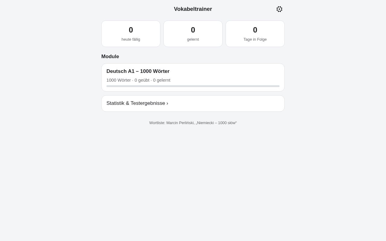 Preview of Vokabeltrainer De Pl