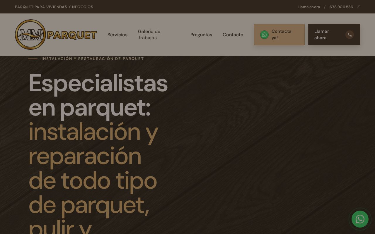 Preview of pagina web mmparquets