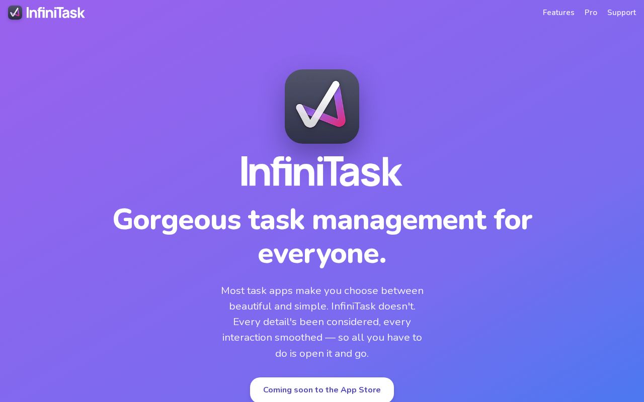 Preview of Infinitask Site