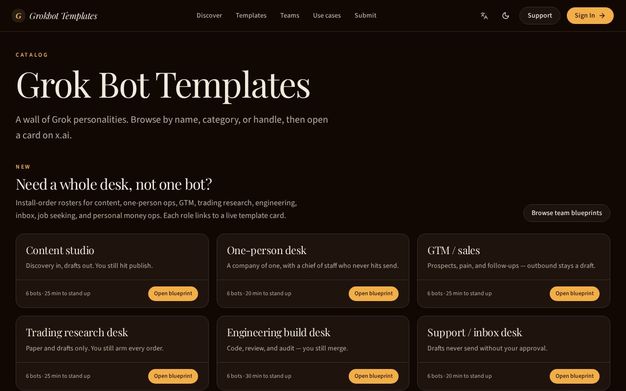 Preview of Awesome Grokbot Templates