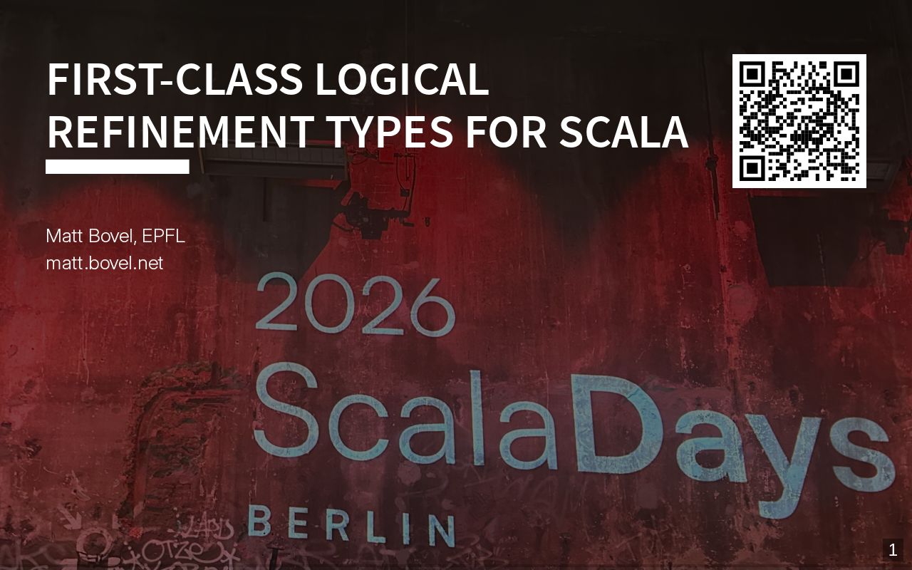 Preview of Scala Days Refinement Types