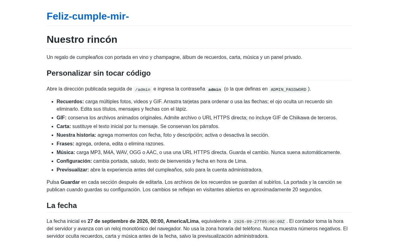 Preview of Feliz Cumple Mir