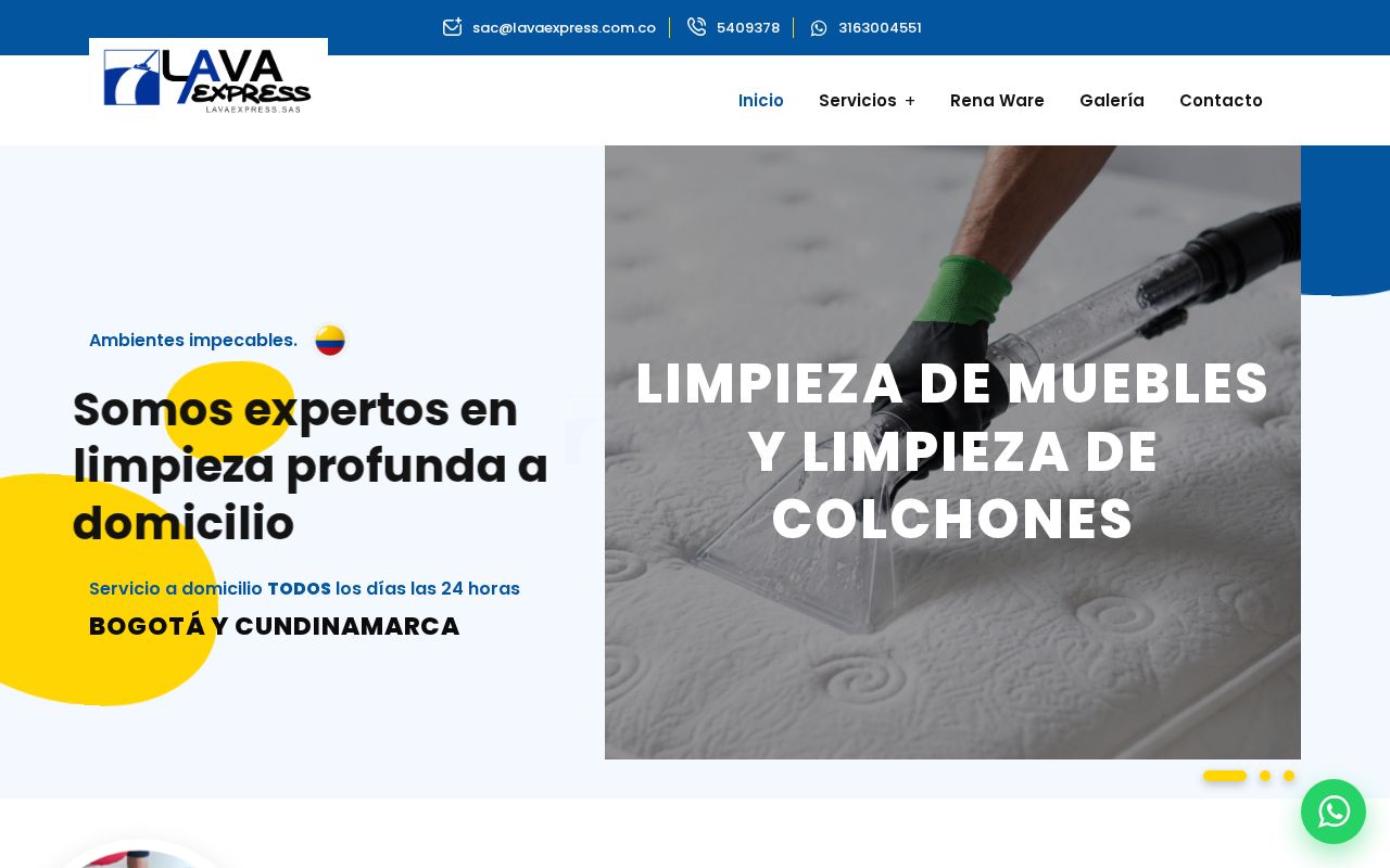 Preview of lavaexpress website